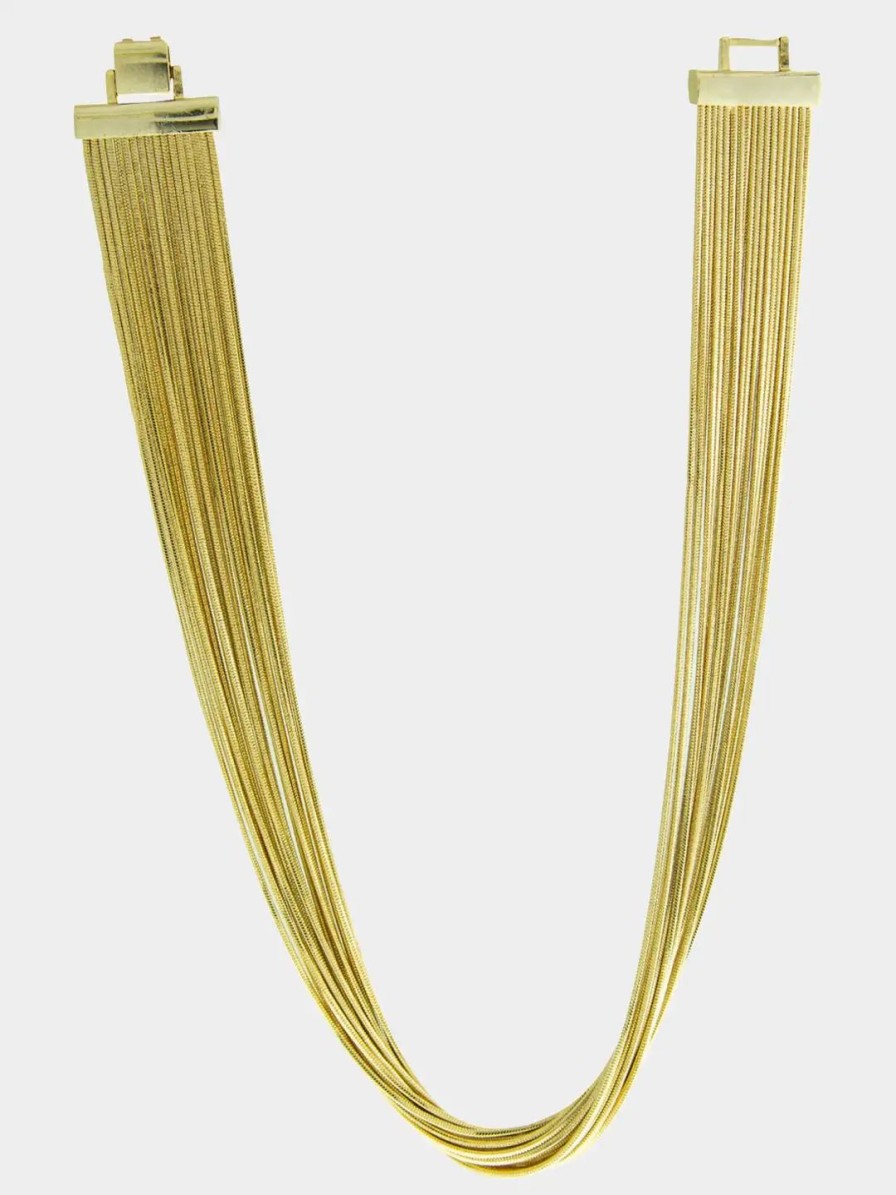 Jewelry-Accessories * | 1928 Jewelry Gold Tone Multi Chain Necklace Yellow