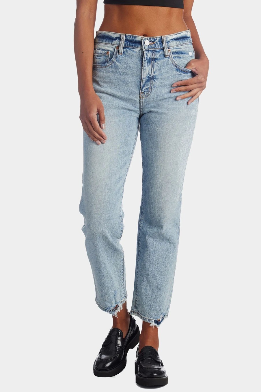 Clothing * | Daze Straight Up High Rise Straight Leg Jeans High Key