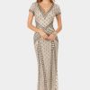 Clothing * | Lara Beaded V-Neckline Dress Silver