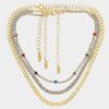 Jewelry-Accessories * | Ettika Rainbow & Crystal Necklace Set Gold