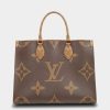 Handbags * | Louis Vuitton Onthego Mm Tote Bag Brown