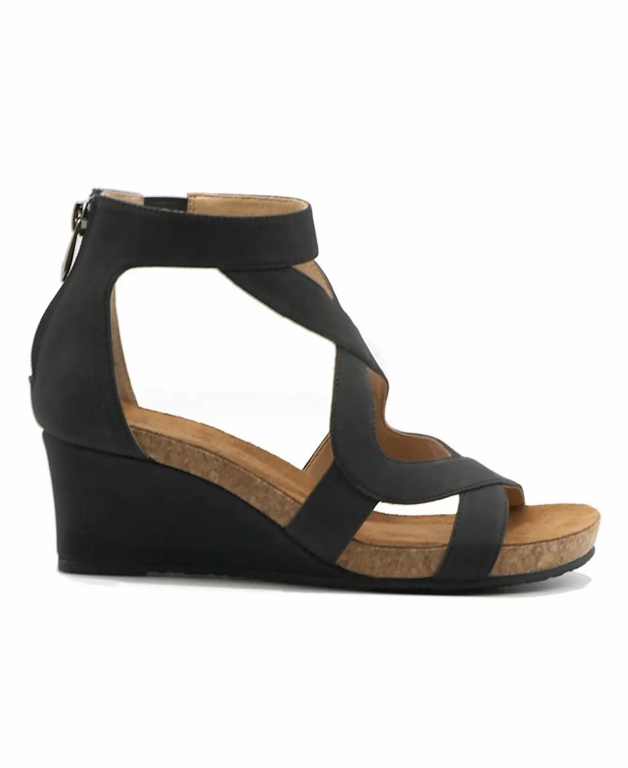 Shoes * | Adrienne Vittadini Trilden Wedge Black-Fb