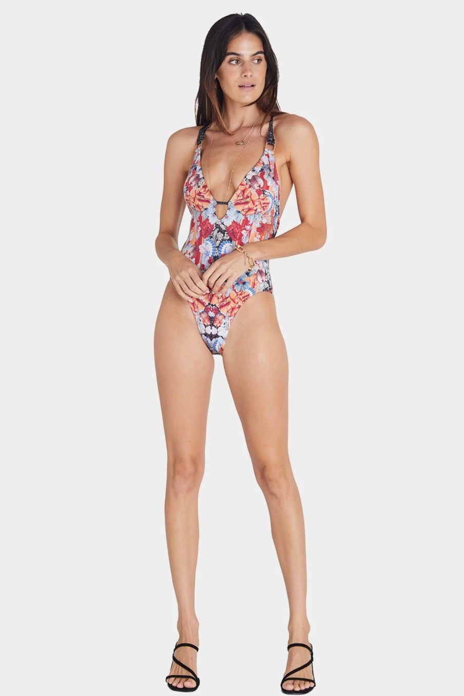 Clothing * | Aqua Blu Gardenia Maddison One Piece Multi