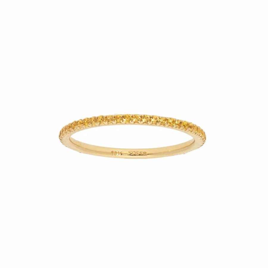 Jewelry-Accessories * | Design Lab 14K Yellow Sapphire Eternity Band Yellow Gold