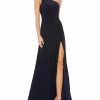 Clothing * | Ieena For Mac Duggal One Shoulder Jersey Gown Midnight