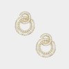 Jewelry-Accessories * | Ettika Rotating Circles Crystal Earrings Gold