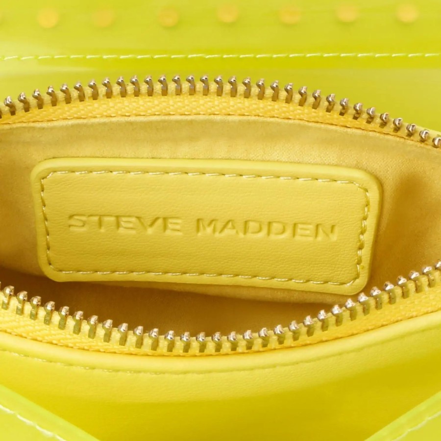 Handbags * | Steve Madden Brinny Studded Jelly Crossbody Citron