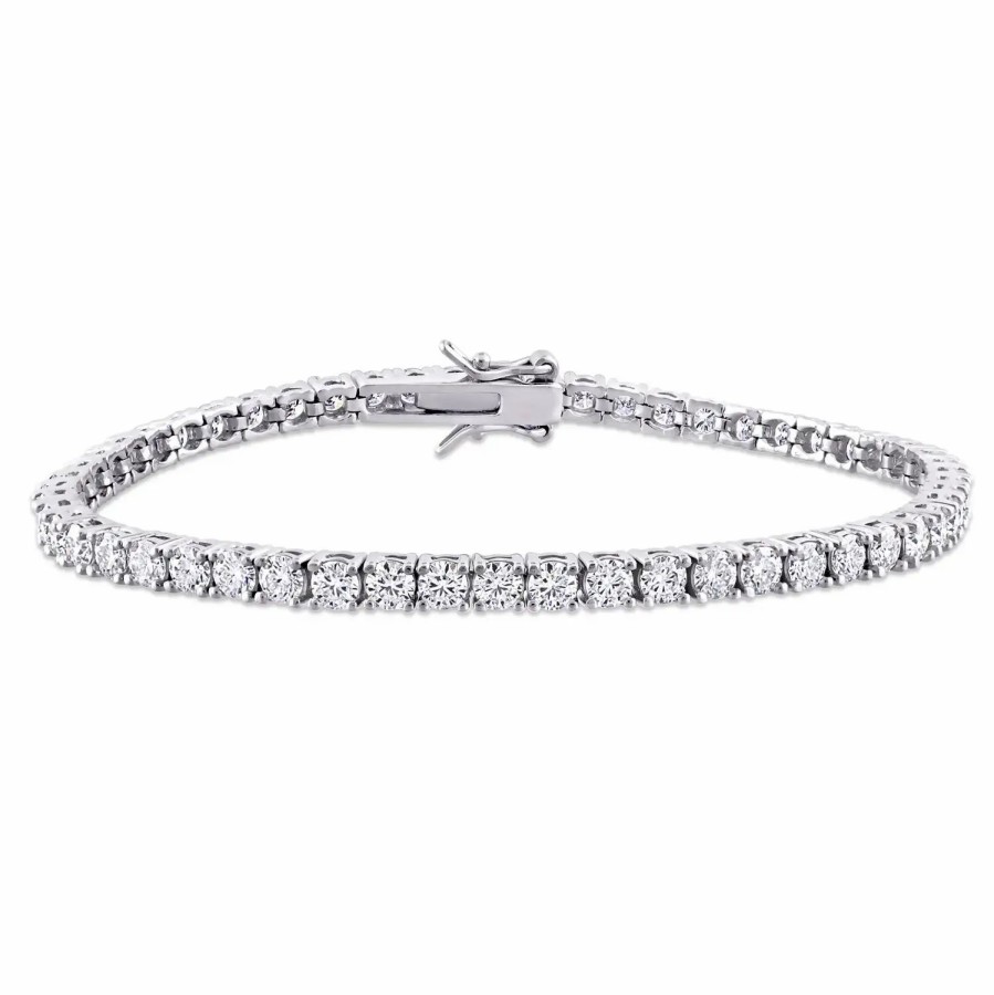 Jewelry-Accessories * | Julianna B Moissanite Tennis Bracelet Silver