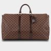 Handbags * | Louis Vuitton Keepall Bandouliere 55 Damier Ebene Travel Bag Brown