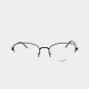 Jewelry-Accessories * | Saint Laurent Half-Rim Eyeglasses Black Silver Transparent