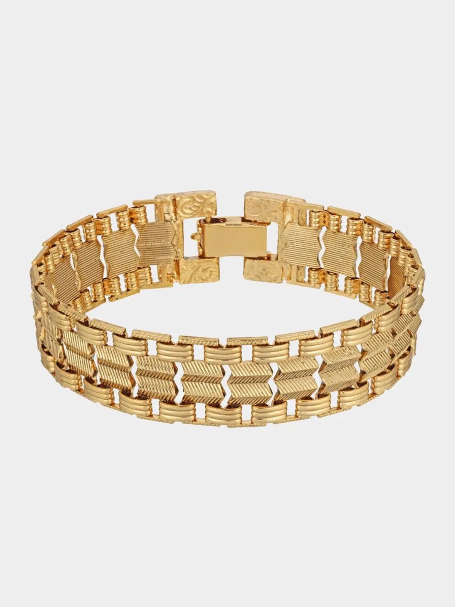 Jewelry-Accessories * | 1928 Jewelry Gold Tone Swagged Chain Bracelet Yellow