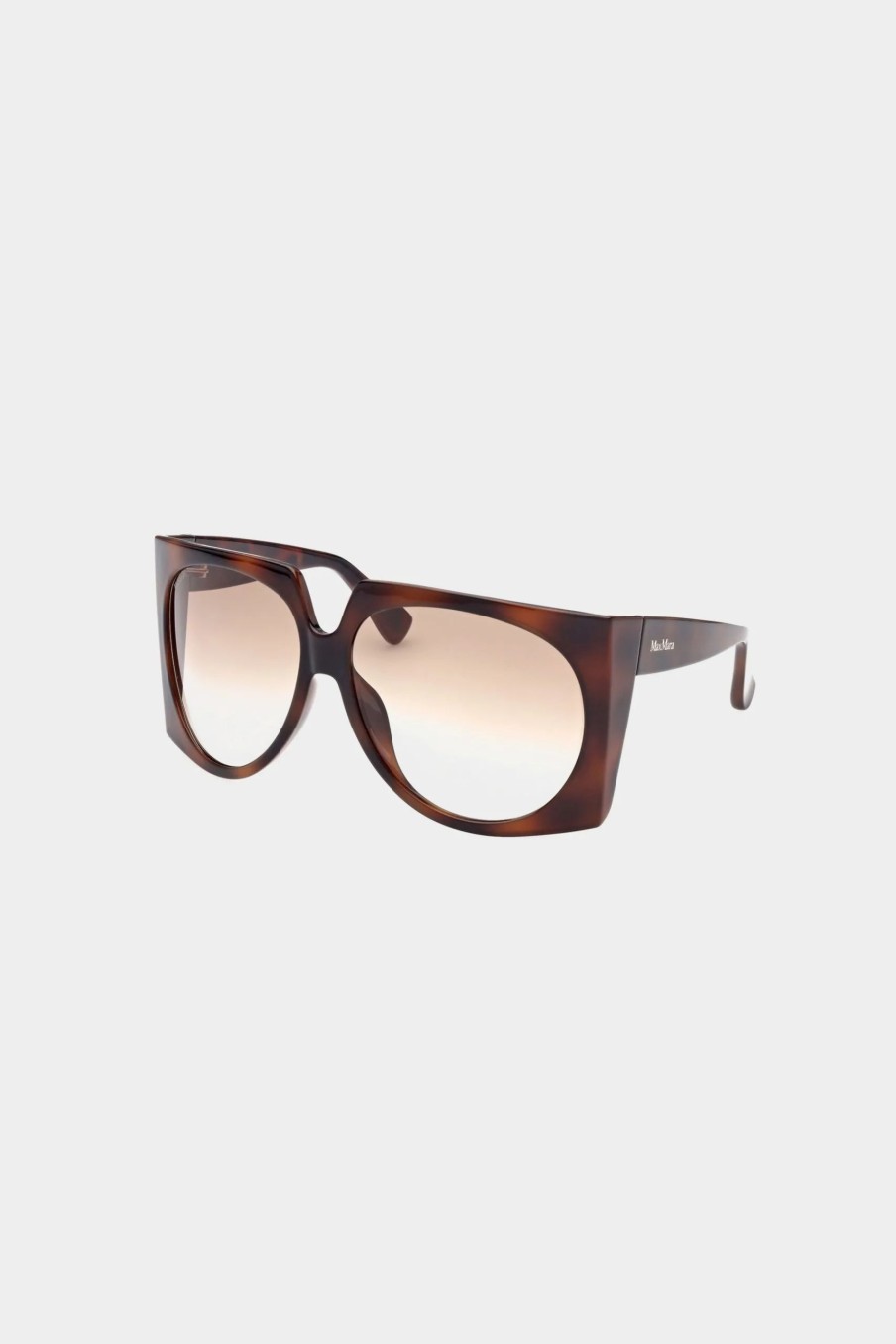 Jewelry-Accessories * | Max Mara Sunglasses Oversized Sunglasses Shiny Classic Dark Havana/Brown