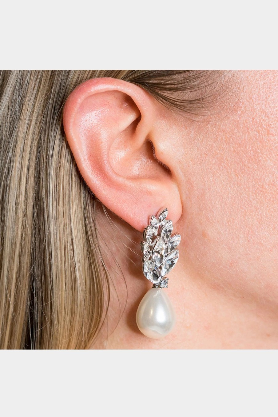 Jewelry-Accessories * | Kenneth Jay Lane Audrey Hepburn Pearl Earrings Silver