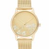 Jewelry-Accessories * | Nine West Floral Dial Mesh Watch