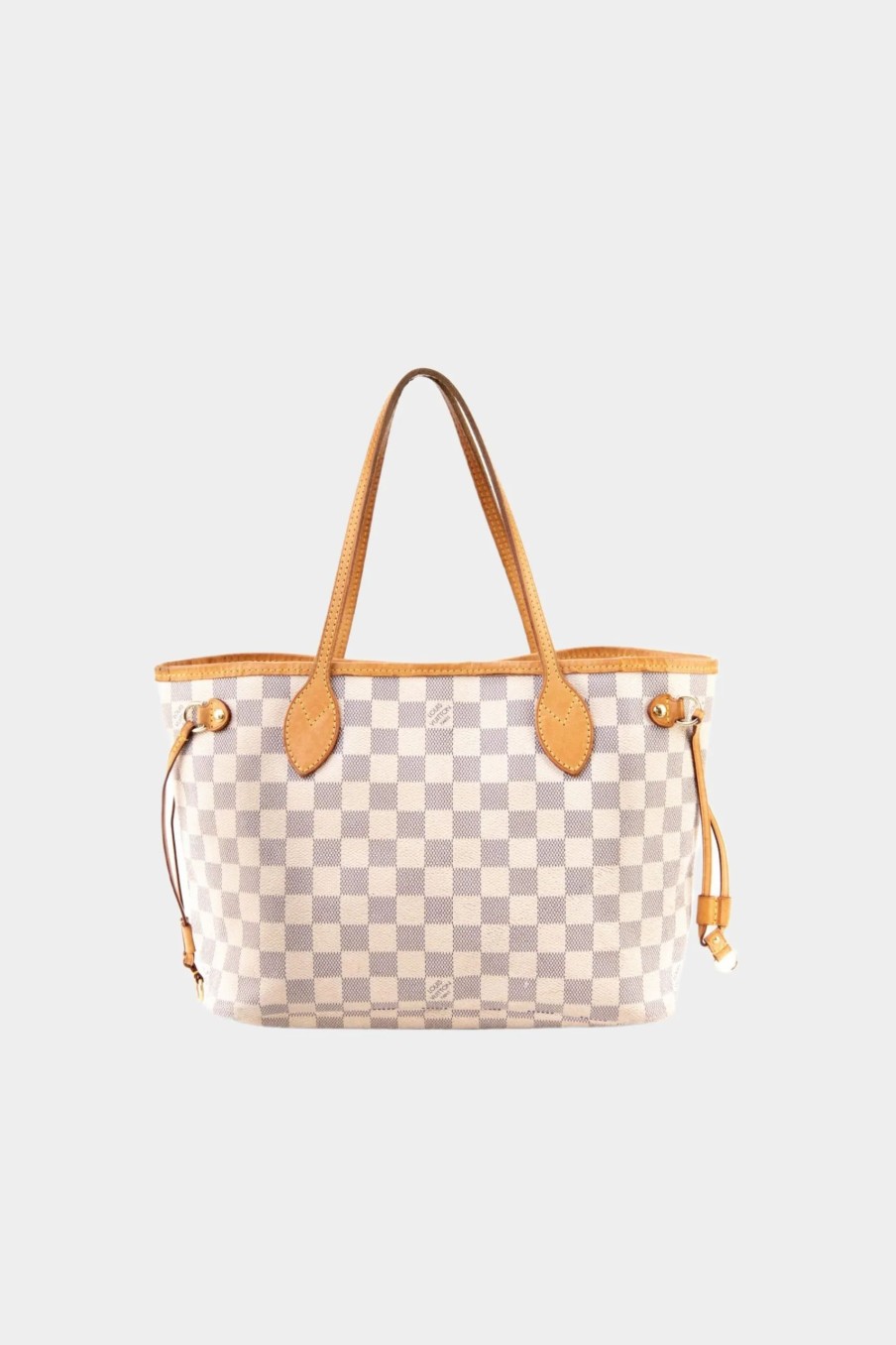 Handbags * | Louis Vuitton Neverfull Damier Azur Tote Bag White