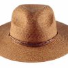 Jewelry-Accessories * | Lulla Collection By Bindya Beaded Trim Straw Hat Bronze Brown