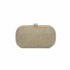 Handbags * | La Regale Arlo Pyramid Mesh Minaudiere Gold