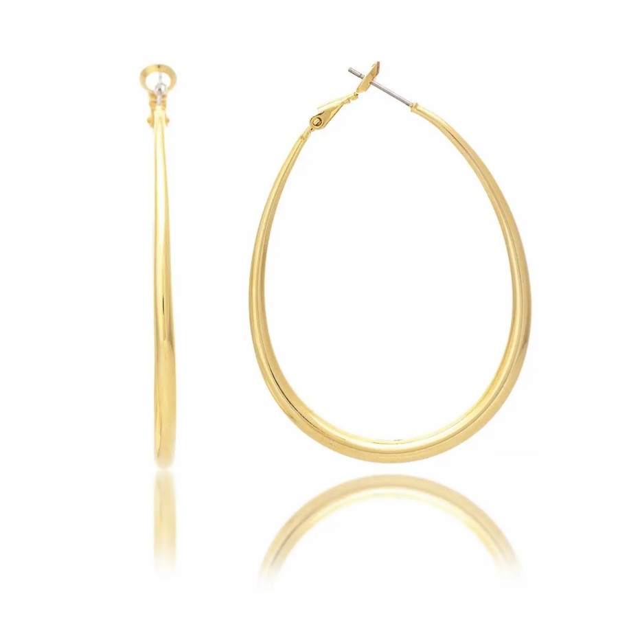 Jewelry-Accessories * | Rivka Friedman Elongated Hoop Earrings