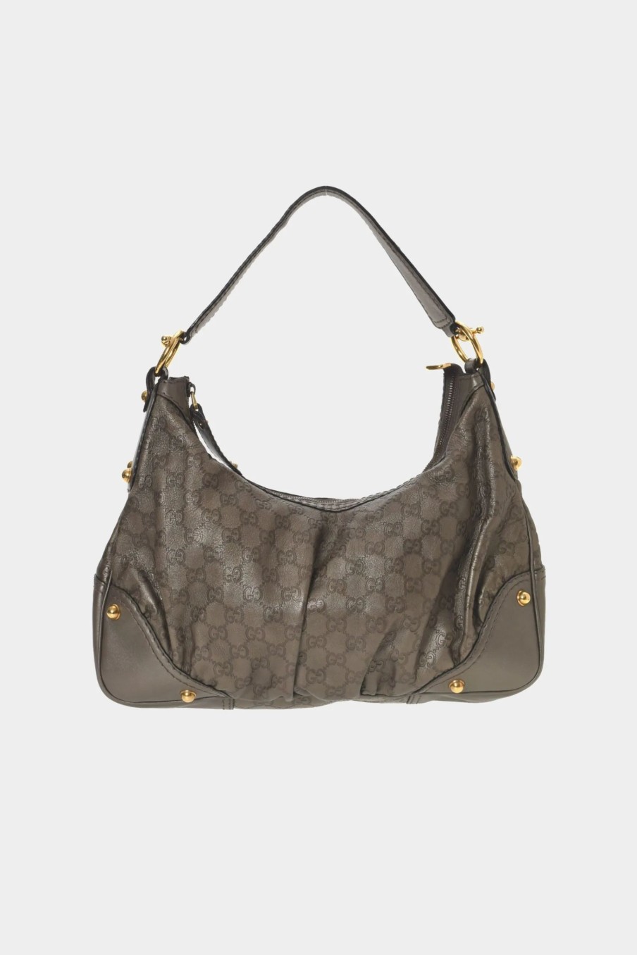 Handbags * | Guccissima Jockey Hobo Bag Khaki