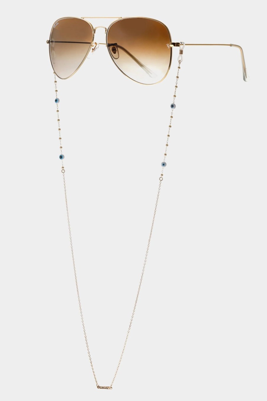 Jewelry-Accessories * | Ettika Evil Eye Beaded Glasses Chain Gold