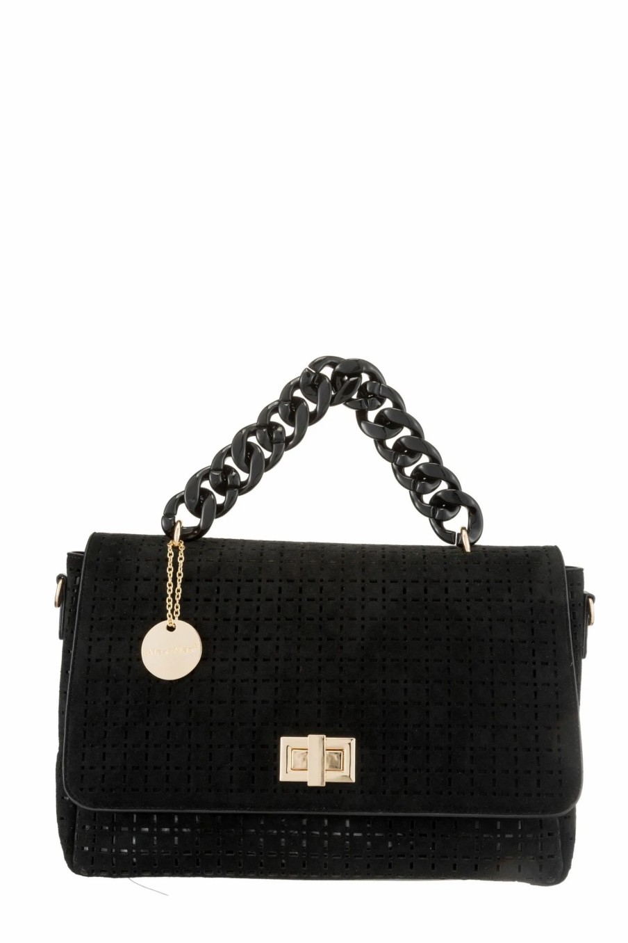 Handbags * | Alex Max Chain Shoulder Bag Black