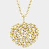 Jewelry-Accessories * | Design Lab Baguette Heart Necklace Gold