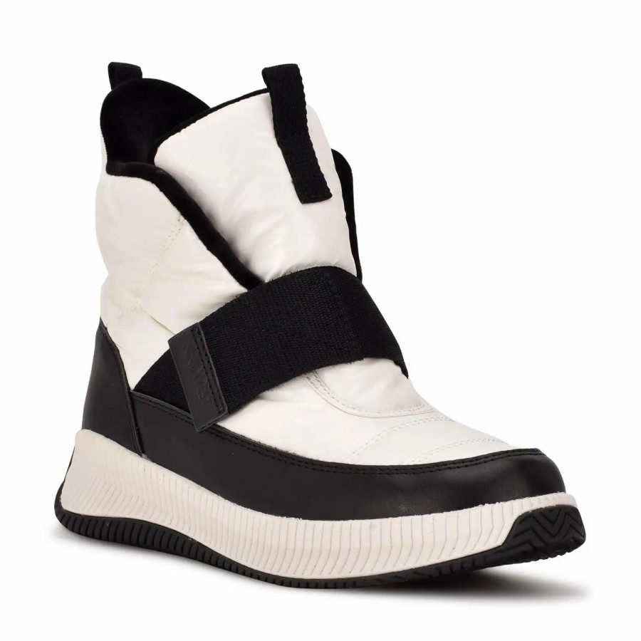 Shoes * | Nine West Tracker Booties Cream/Black