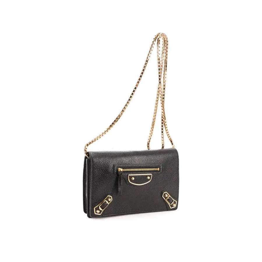 Handbags * | Balenciaga Chain Shoulder Bag Black