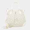 Handbags * | Louis Vuitton Marina Pm Monogram Mini Lin Tote Bag White